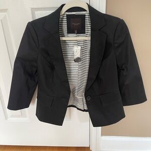 The Limited Black Blazer with Striped Lining